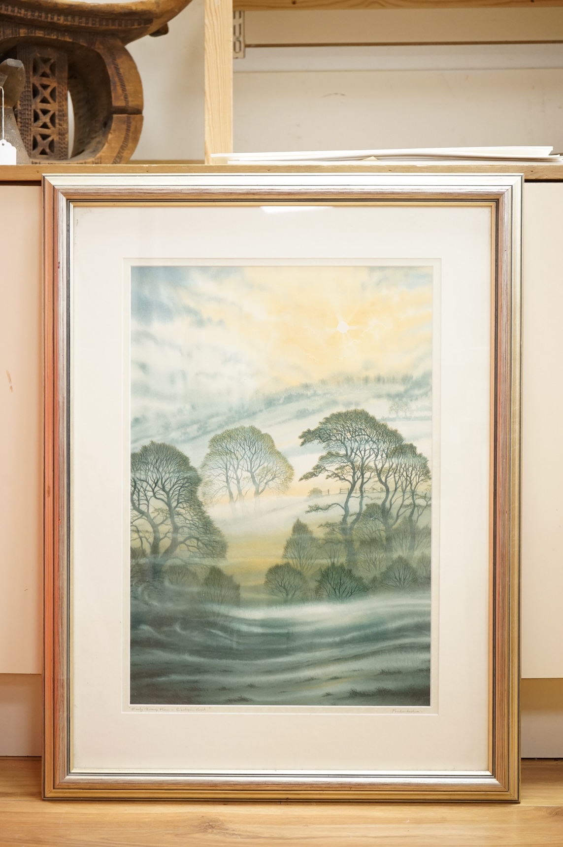 Andrew G. Bailey (contemporary), Early morning glow on Cardigan Road, Pembrokeshire, signed and titled to the mount, watercolour, 59 x 39cm